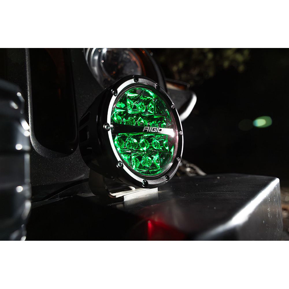 RIGID Industries 360-Series RGBW 6-Inch Offroad Spot Beam Lights with RGBW Backlight Pods – Set of 2