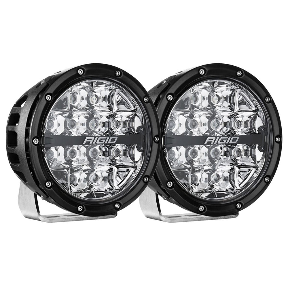 RIGID Industries 360-Series RGBW 6-Inch Offroad Spot Beam Lights with RGBW Backlight Pods – Set of 2