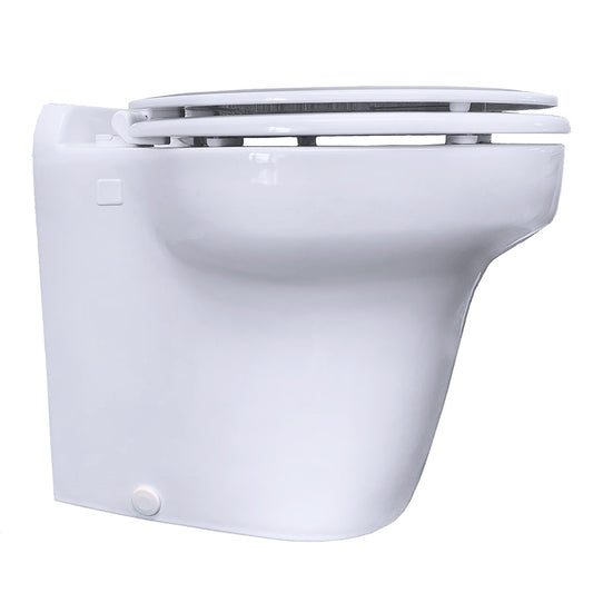 Raritan Comfort Height Marine Elegance Electric Toilet with Pressurized Freshwater & Smart Control - White, 12V