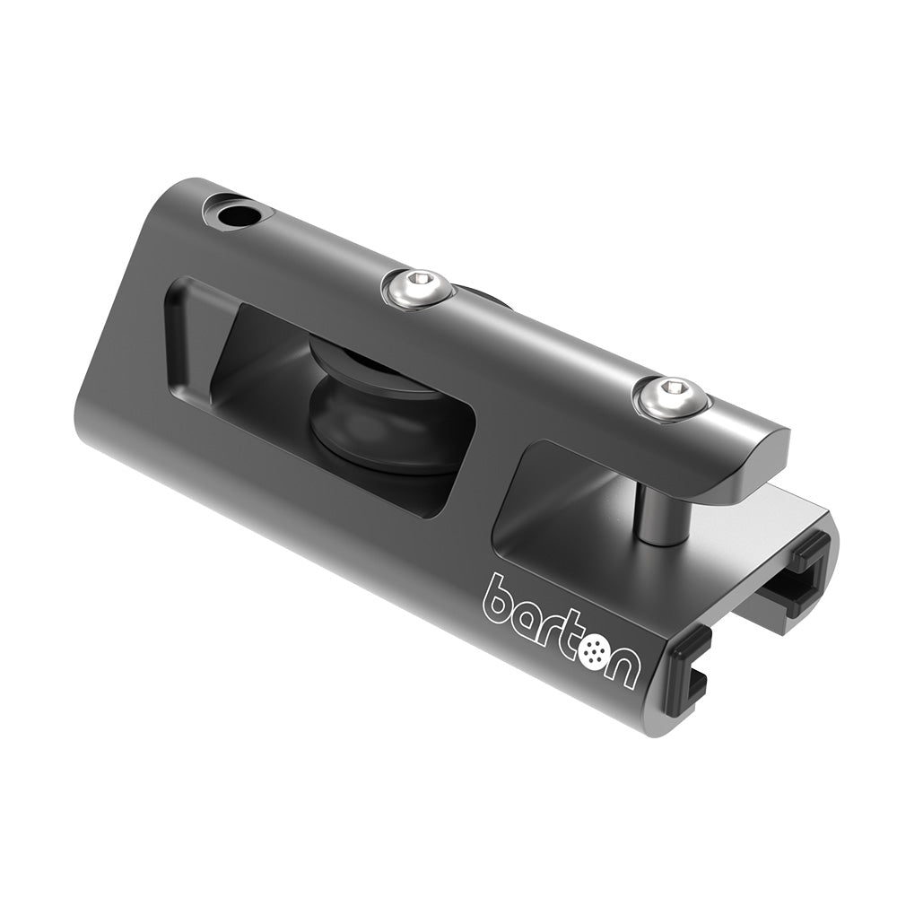 Barton Marine 32mm End Stop & Becket Genoa Car, Black T-Track, Part 32221GTB