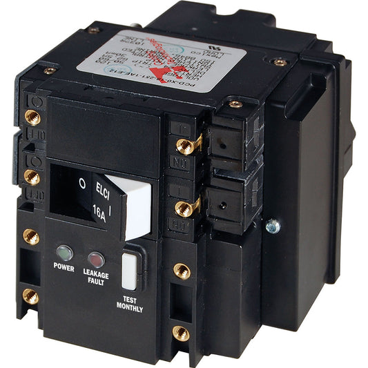 Blue Sea Systems 3091 C-Series ELCI Main Circuit Breaker, Double Pole 230V AC 16A