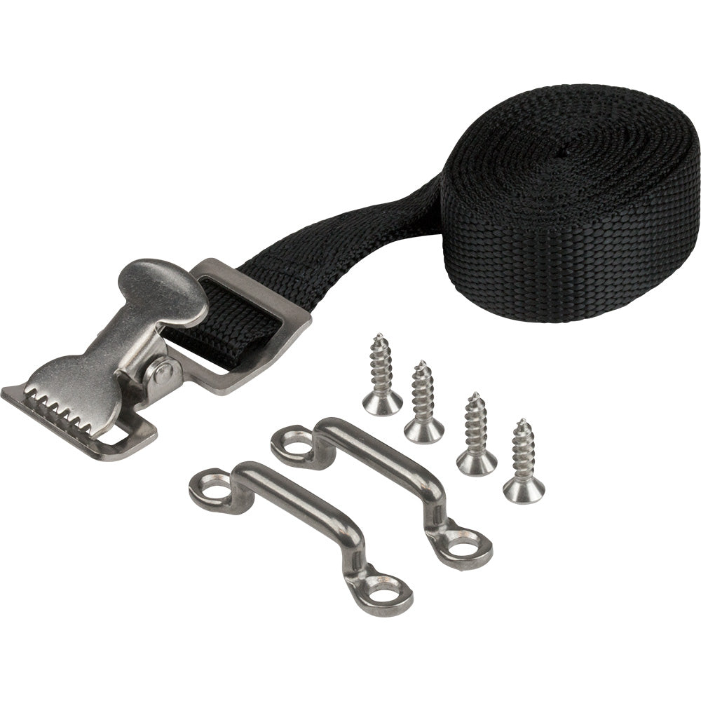 Sea-Dog Gas Tank Strap with Nylon Webbing and 304 Stainless Steel Hardware, 72-Inch, Part Number 359995-1