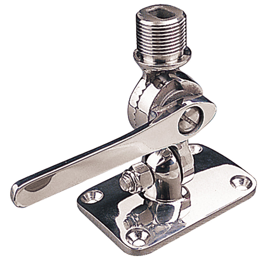 Sea-Dog 329230-1 Adjustable Antenna Base, Deck Mount, Investment-Cast 316 Stainless Steel
