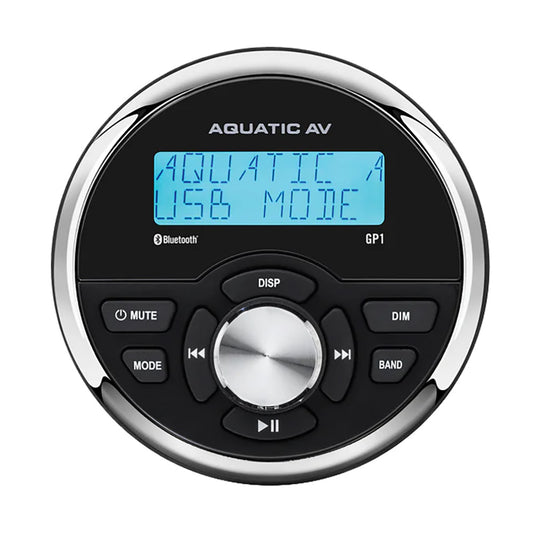 Aquatic AV GP1 Gauge Stereo RA611 with Bluetooth, USB, AM/FM Radio and 288-Watt Amplifier