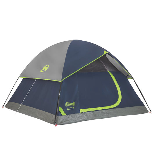Coleman Sundome 4-Person Dome Camping Tent with Rainfly, Navy, 2207036
