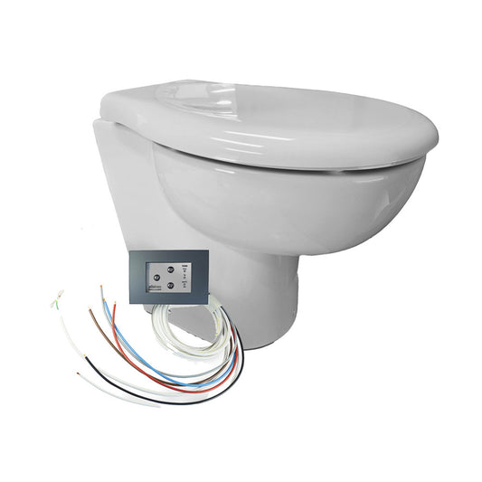 Albin Group Ultra Slim Premium Standard 12V Marine Macerator Toilet, Part Number 07-06-011