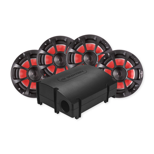 Aquatic AV CK501 PRO Sport Platinum Marine Audio Kit with 6.5-Inch Speakers and SWA6 Bluetooth Subwoofer