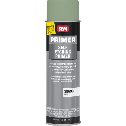 SEM 39693 Self Etching Primer, 20 oz Aerosol Can, Green