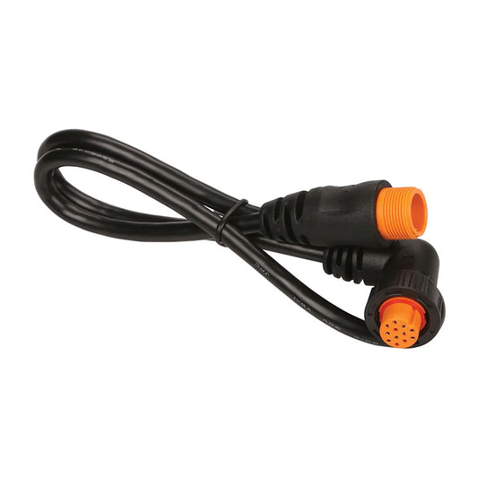 Garmin 12-Pin Transducer Right Angle Adapter Cable – 23.6 Inch for Garmin and Airmar Fishfinders