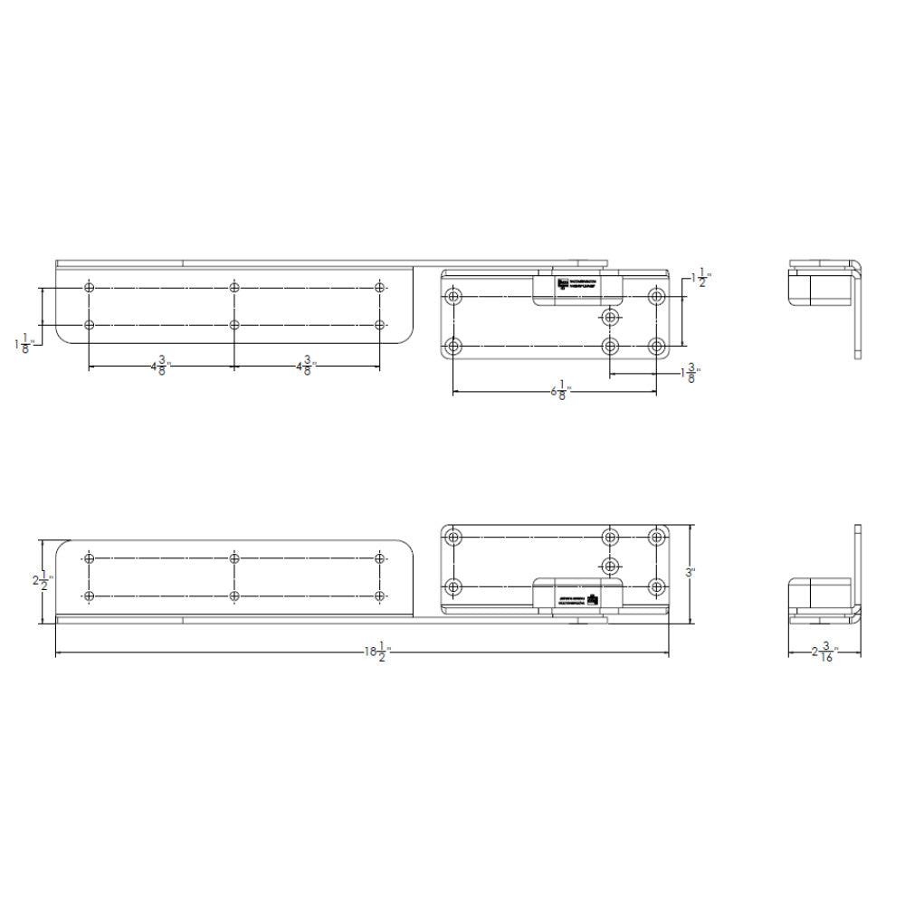TACO Marine Command Ratchet Hinge - 18-1/2 inch Polished 316 Stainless Steel with Hard Stop for Boat Seat Backs and Lounge Chairs