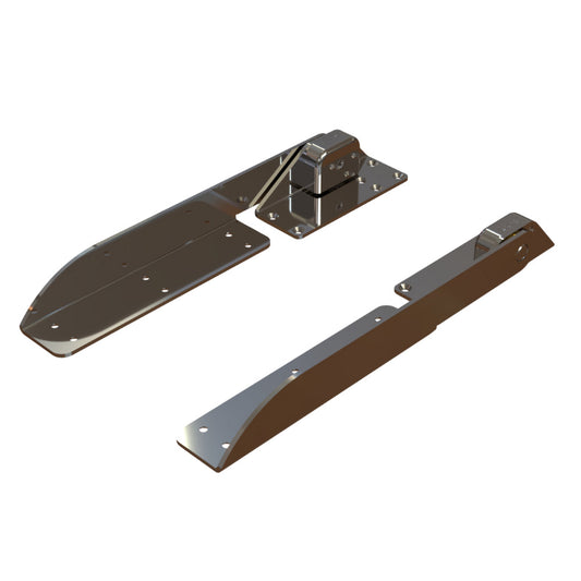 TACO Marine Command Ratchet Hinge - 18-1/2 inch Polished 316 Stainless Steel with Hard Stop for Boat Seat Backs and Lounge Chairs