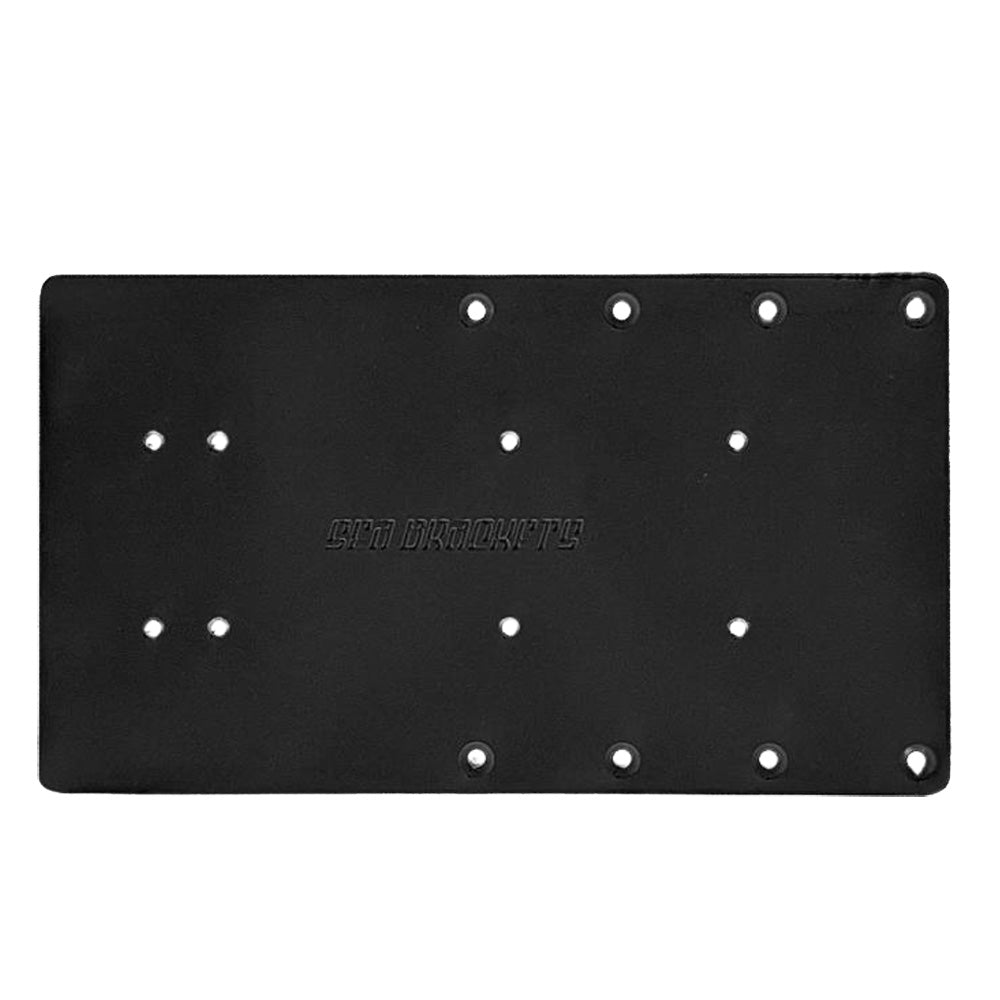Sea Brackets 14-Inch Straight Trolling Motor Plate - Black | Durable Aluminum Mounting Bracket