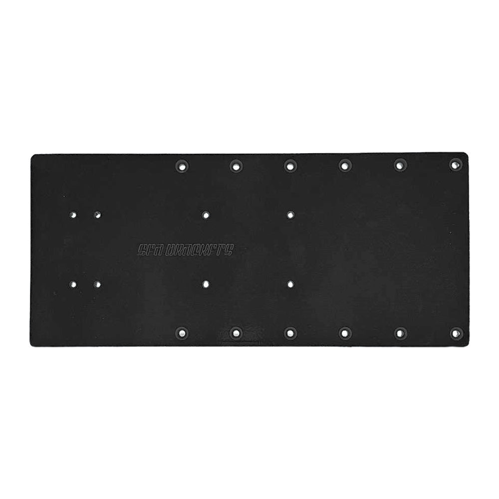 Sea Brackets 18-Inch Straight Trolling Motor Mount Plate - Black for Universal Port and Starboard Installation