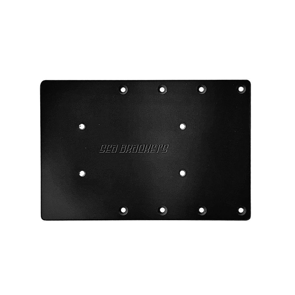 Sea Brackets 12-Inch Straight Trolling Motor Mounting Plate for Garmin Force Kraken – Black