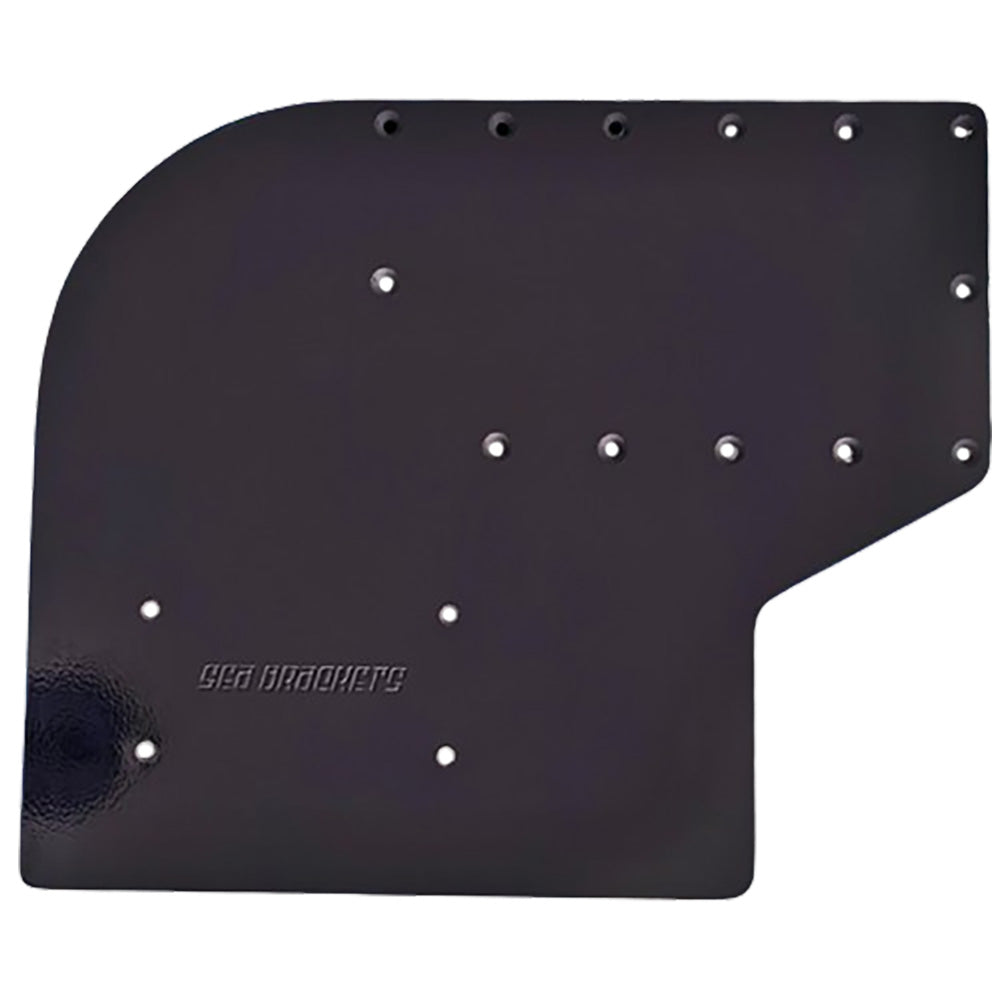 Sea Brackets Large Offset Trolling Motor Plate for Garmin Kraken - Black