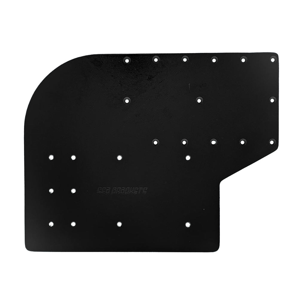 Sea Brackets Large Offset Trolling Motor Plate for Minn Kota Quest - Black