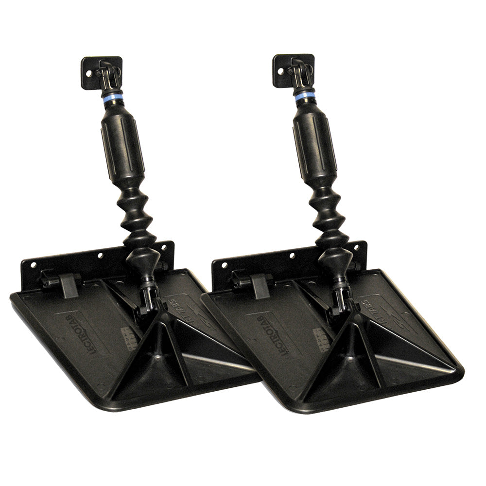 Lectrotab Smart Tab SX Composite Trim Tabs 9.5 x 10 for 12-16 ft Boats with 40-80 HP - Black