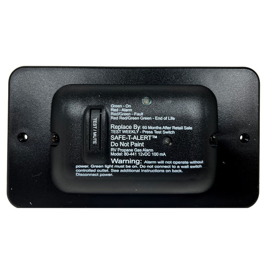 Safe-T-Alert 80 Series Black Propane Gas Alarm, 12V, Model 80-441-BL-TR