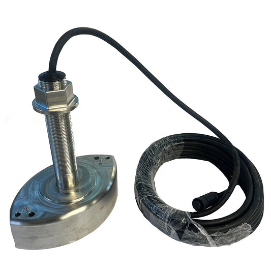 Echonautics ST180D1KWCW 1kW Thru-Hull Stainless Steel CHIRP Transducer, 50/200kHz