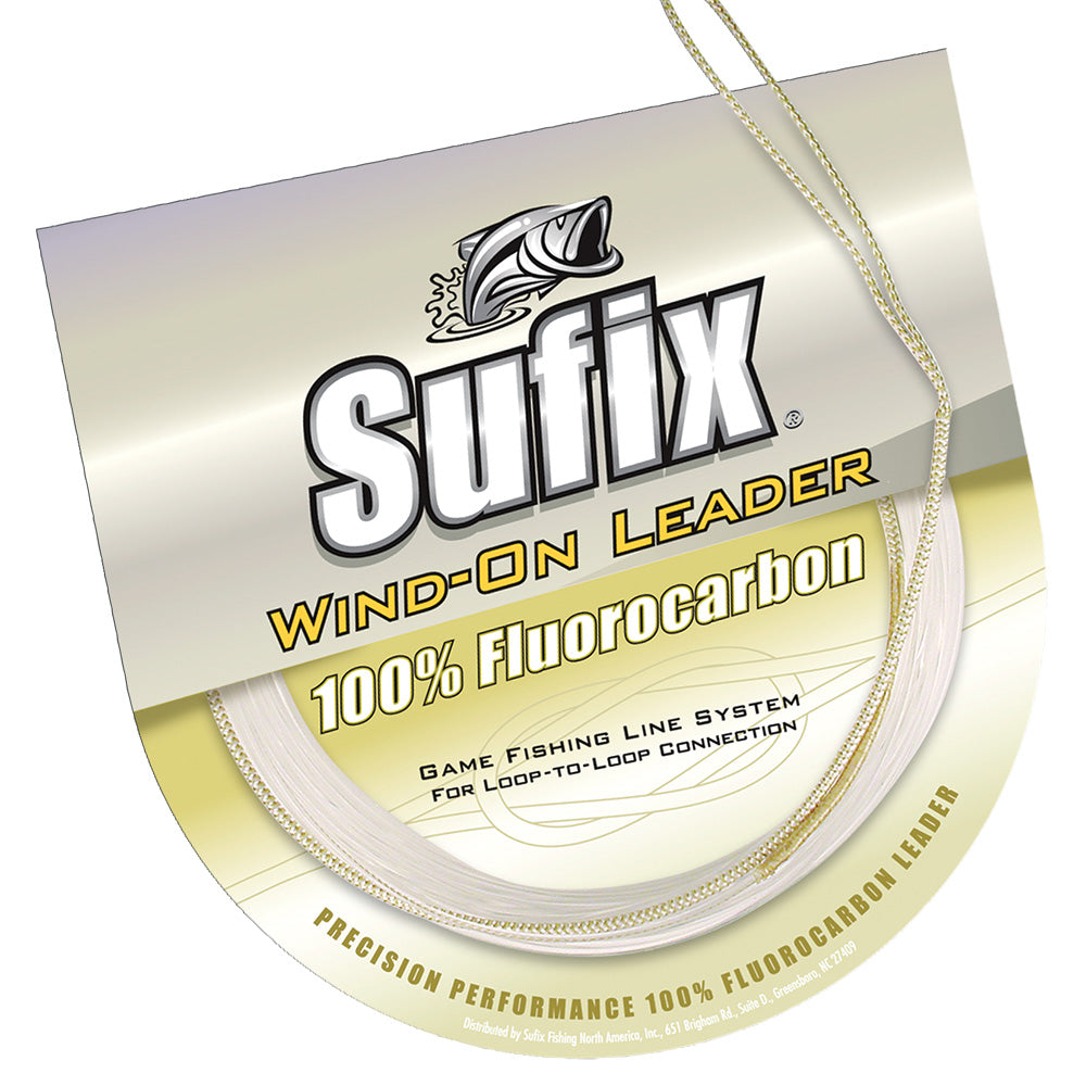 Sufix Wind-On 100% Clear Fluorocarbon Leader - 80lb, 11 Yards