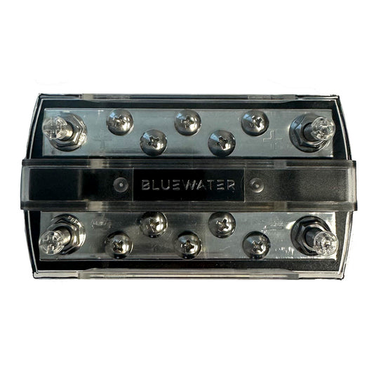 Bluewater 10 Position 150AMP 1/4 Inch Busbar with Cover – High-Performance Marine Power Distribution