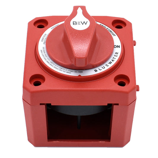 Bluewater 9800-006-11 On/Off Battery Switch, Surface Mount, Red, 300 Amp DC
