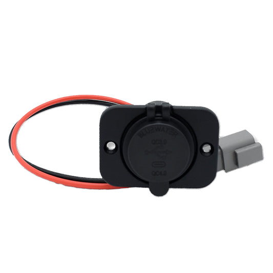 Bluewater USB/USB-C Panel-Mount Charger with Deutsch Connector and Plate, 6000-3005