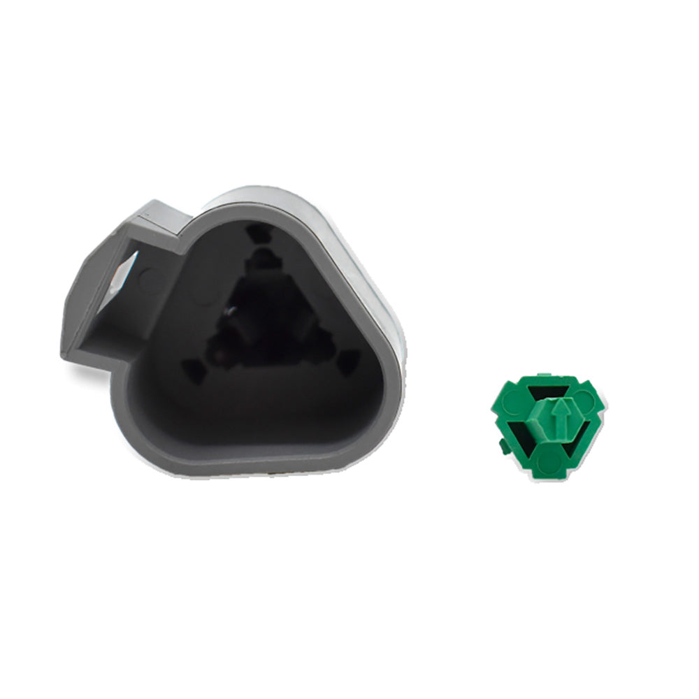 Bluewater DT04-3P 3-Position Male Deutsch Connector with Wedge Lock, 100-Pack