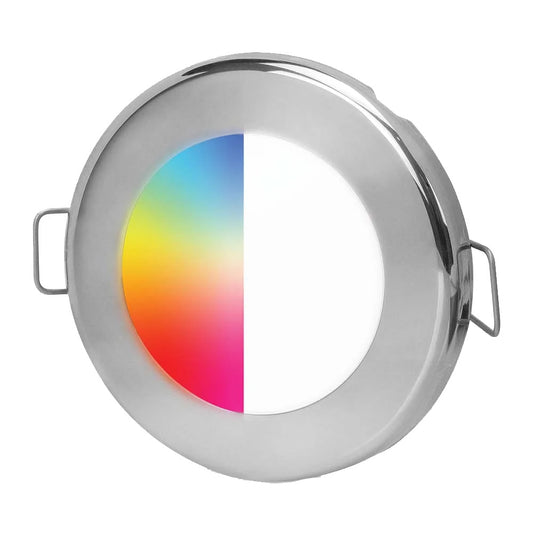 Hella Marine EuroLED75 RGBW Downlight with Stainless Steel Bezel