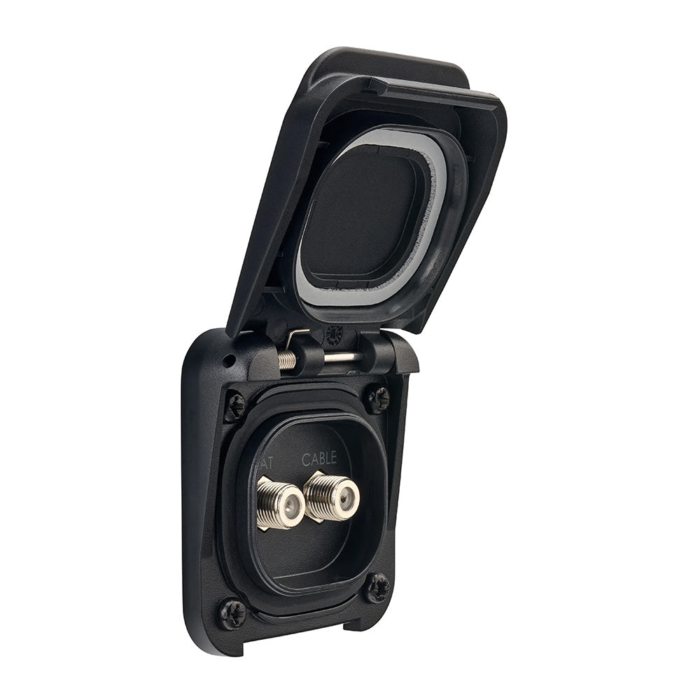 Scanstrut Ventura Series SAT Connection – Waterproof Outdoor TV Aerial Connector with Dual F-Type Coaxial, Marine-Grade Durability