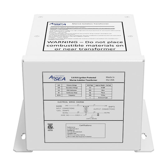 ASEA Power Systems 12 kVA Isolation Transformer for Marine Safety and Power Stability