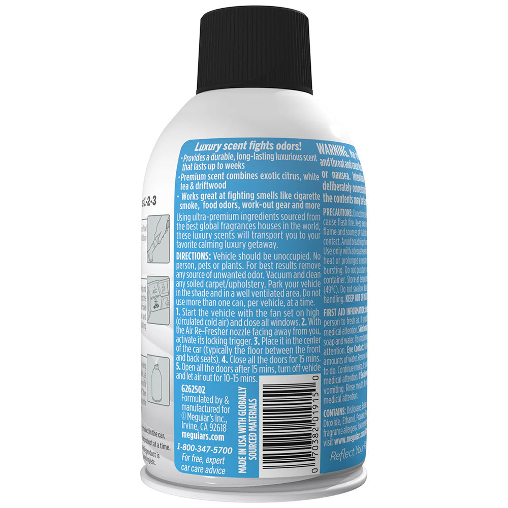 Meguiar's Island Volcano Whole Car Air Re-Fresher Aerosol - 2oz for Fresh & Odor-Free Vehicles