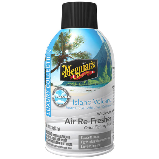 Meguiar's Island Volcano Whole Car Air Re-Fresher Aerosol - 2oz for Fresh & Odor-Free Vehicles