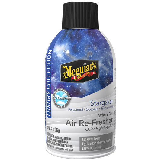 Meguiar's Stargazer Whole Car Air Re-Fresher Aerosol – 2oz – Odor Eliminator and Premium Scent