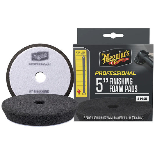 Meguiar's Professional 5-Inch Finishing Foam Pads 2-Pack for Superior Auto Detailing