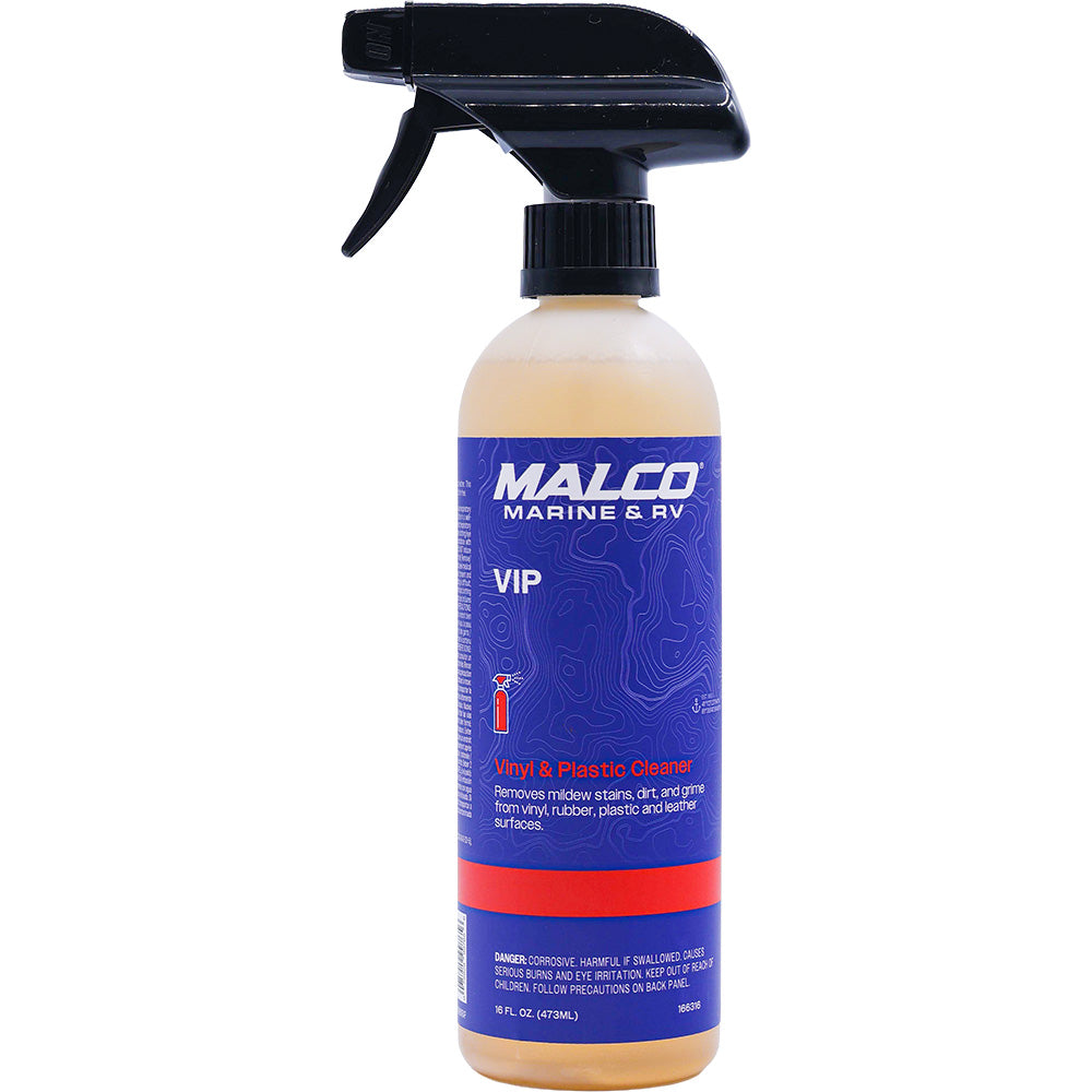 Malco VIP Vinyl & Plastic Cleaner - 16oz | Deep Cleaning for Vinyl, Rubber, Leather & Plastic Surfaces