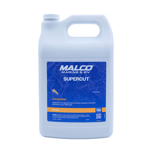 Malco Super Cut Compound - 1 Gallon for Gel Coat, Fiberglass, and Painted Surfaces