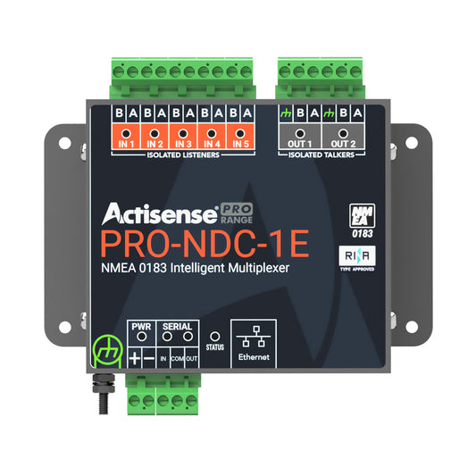 Actisense PRO NMEA 0183 Multiplexer - 5 Inputs, 2 ISO-Drive Outputs, Ethernet & Serial Connections