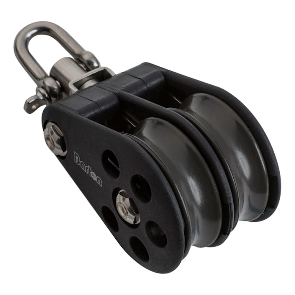 Barton Marine Size 5 54mm Double Block with Swivel and Plain Bearing - Marine Yacht Rigging