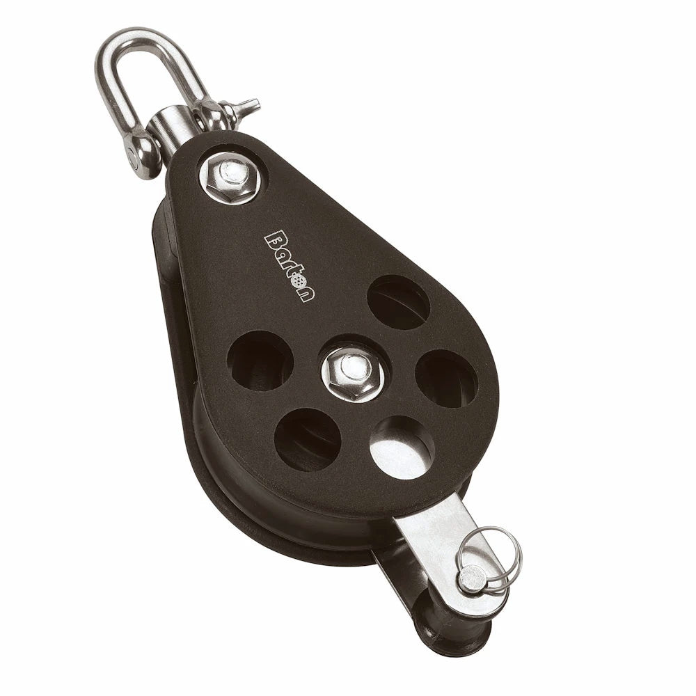 Barton Marine Size 5 54mm Plain Bearing Pulley Block with Swivel & Becket
