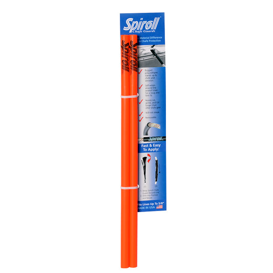 Spiroll Chafe Guard Orange for Lines up to 5/8 Inch Diameter - Pair