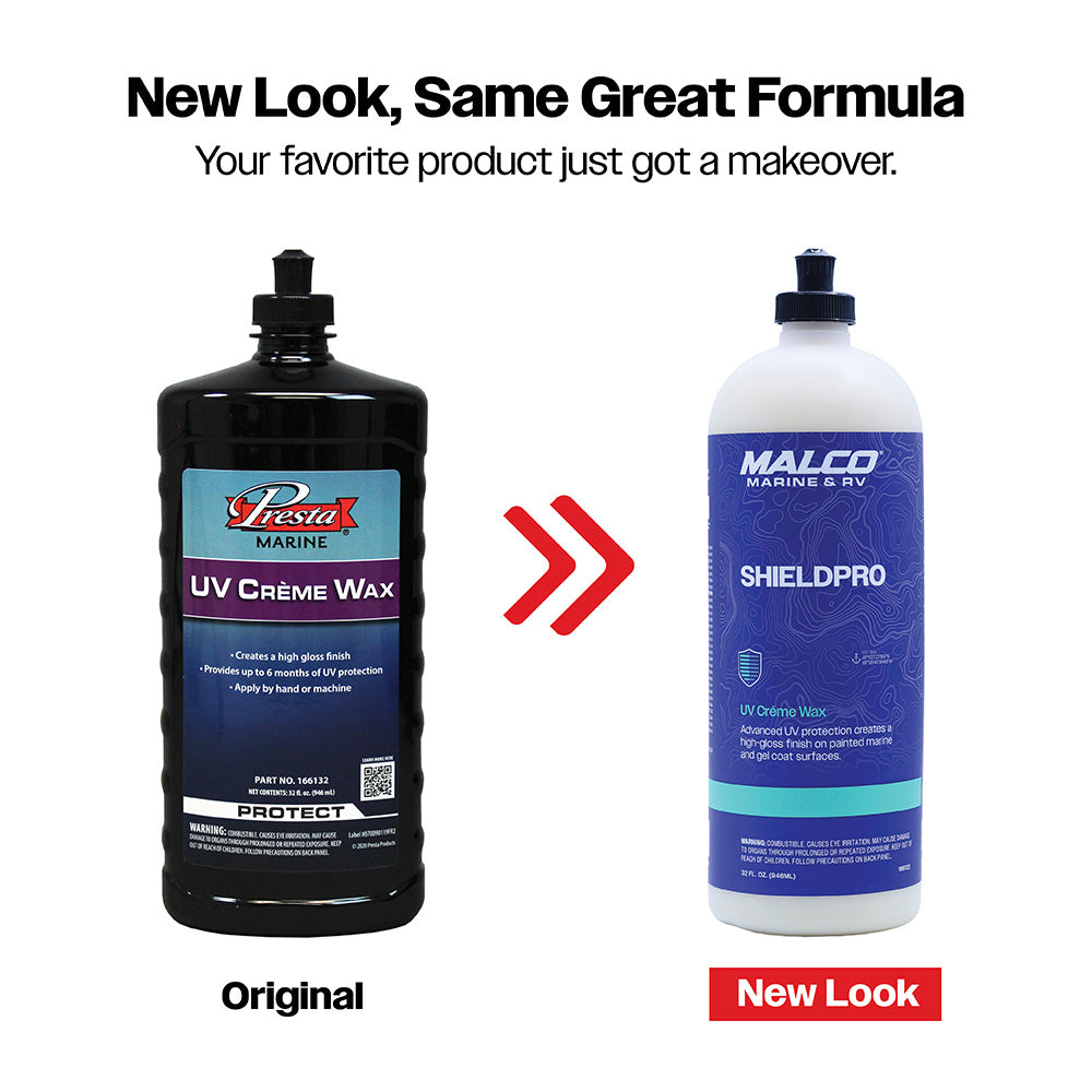 Malco ShieldPro UV Creme Wax - 32oz for Superior Marine Surface Protection and Shine