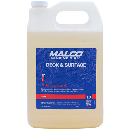 Malco Deck & Surface Spray All Purpose Cleaner - 1 Gallon for Marine and Flat Surfaces