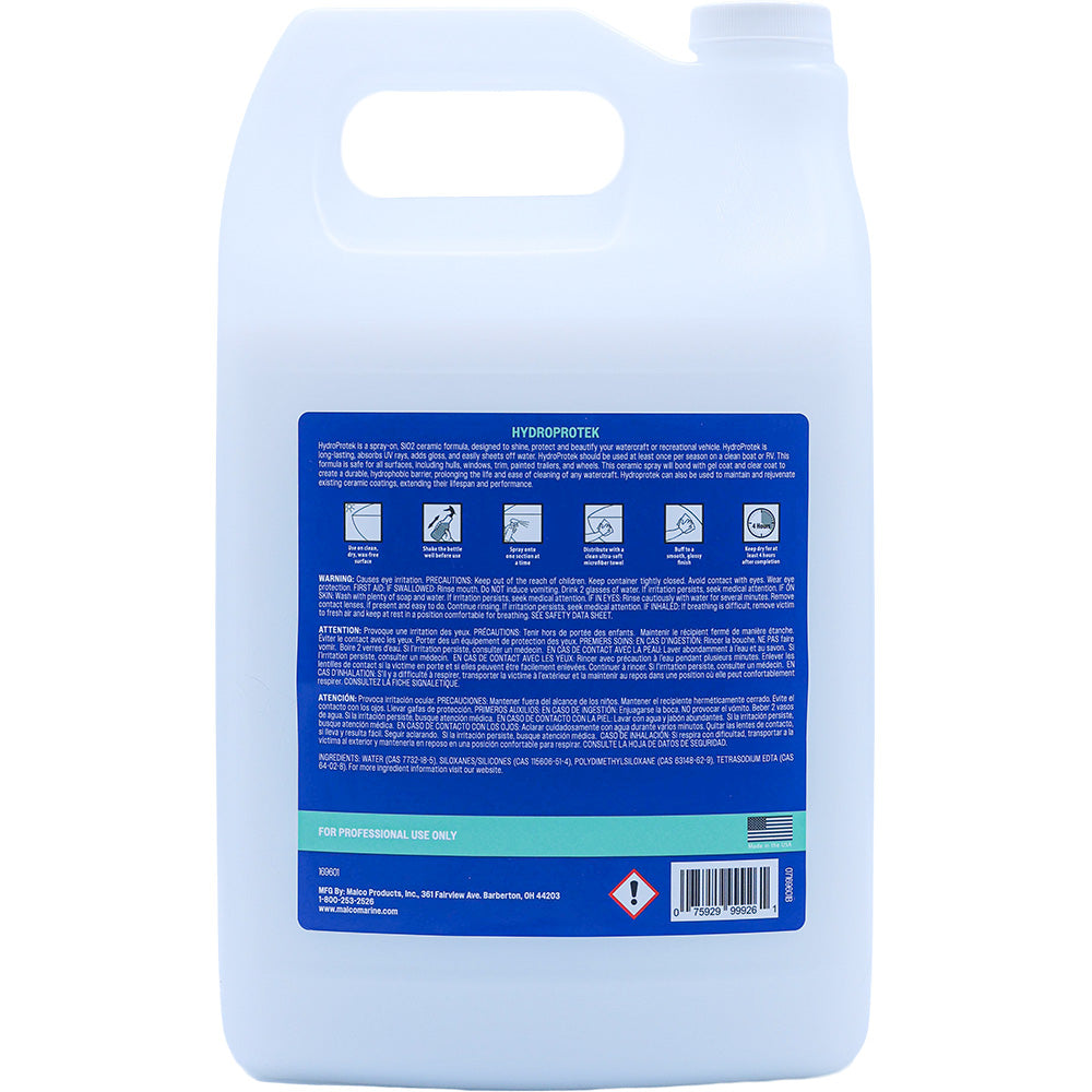 Malco HydroProtek Ceramic Spray - 1 Gallon for Watercraft and RV Protection
