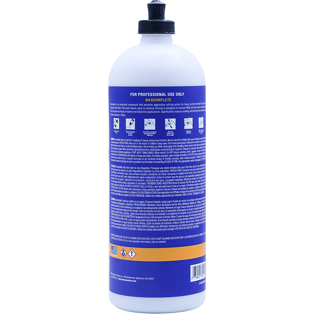 Malco MaxComplete Compound - 32oz | Heavy Scratch Removal & Gloss Finish