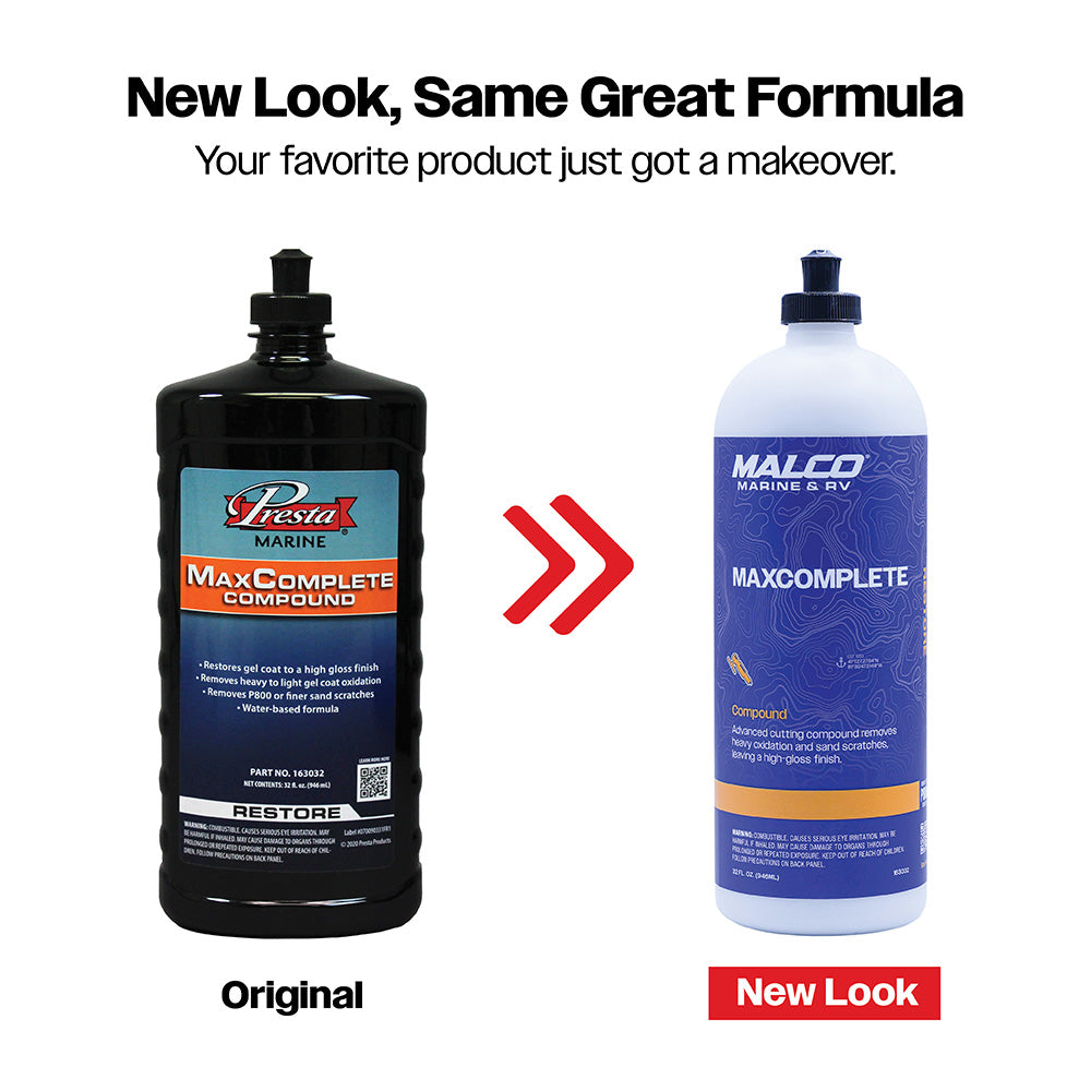 Malco MaxComplete Compound - 32oz | Heavy Scratch Removal & Gloss Finish