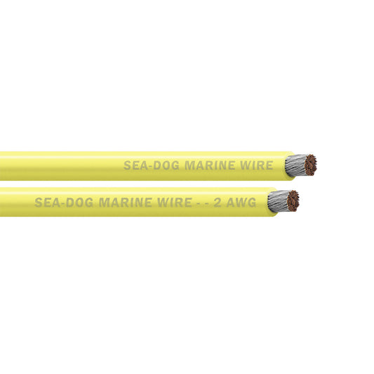 Sea-Dog 2 AWG Yellow Battery Cable - 25 Feet for Reliable Power Connections