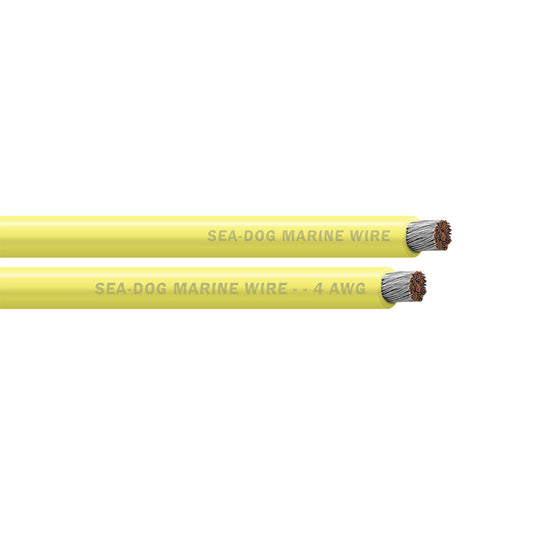 Sea-Dog 4 AWG Yellow Battery Cable - 25 Feet for Marine Applications