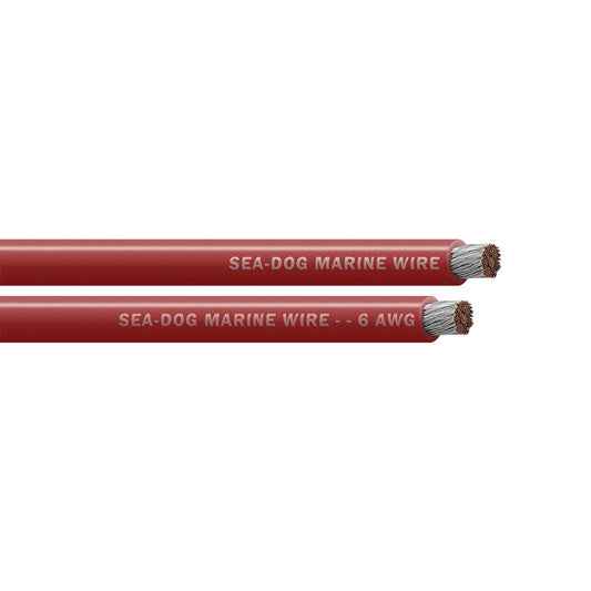 Sea-Dog 6 AWG Red Battery Cable - 25 Feet for Reliable Power Connections