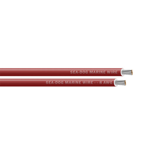 Sea-Dog 8 AWG Red Primary Marine Wire - 100 Feet for Reliable Boat Electrical Systems